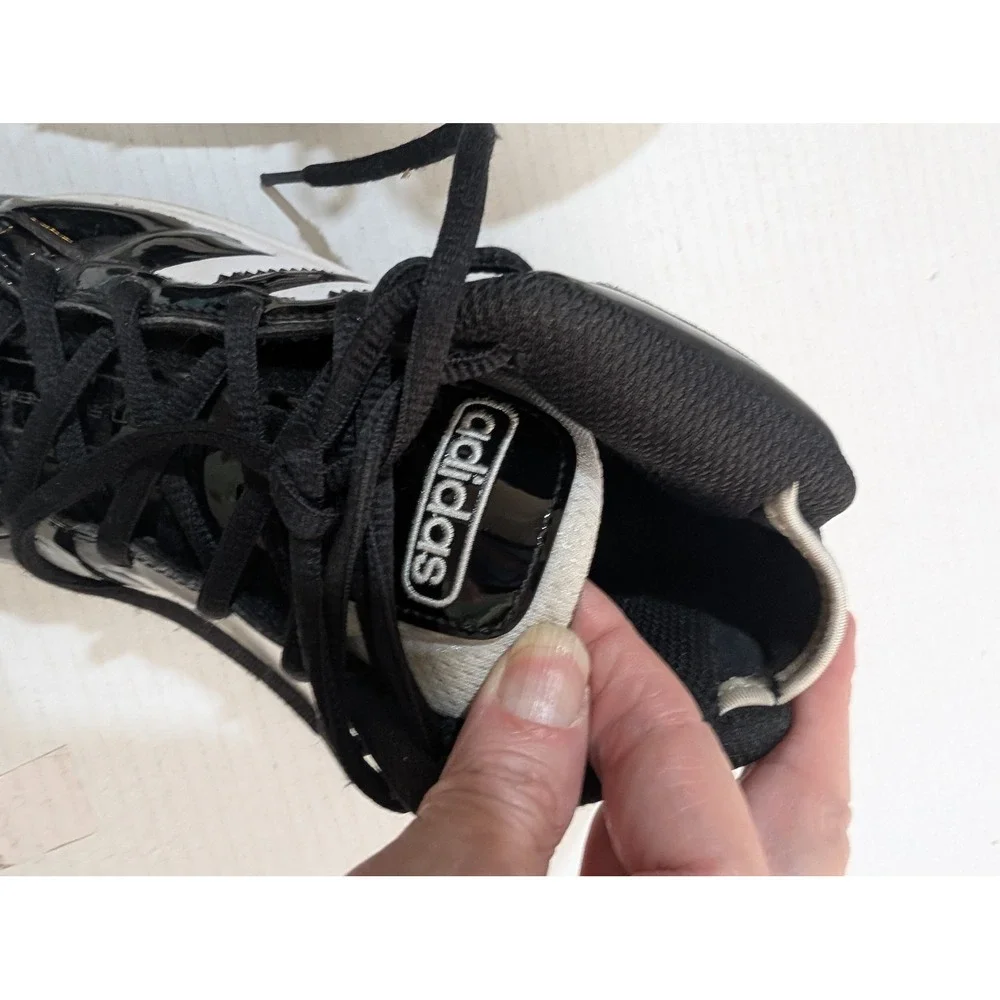 Adidas Pro Model 2G Black Patent Leather Basketball Sneakers EG2158 Youth Size 5